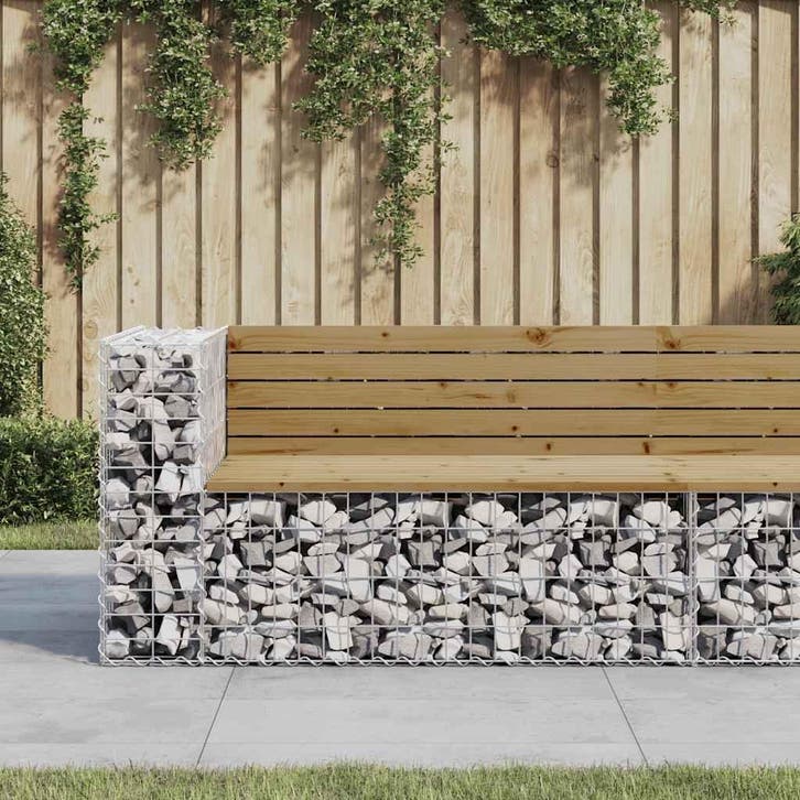 vidaXL Tuinbank schanskorfontwerp 122x71x65,5 cm, Jardin & Terrasse, Ensembles de jardin, Envoi