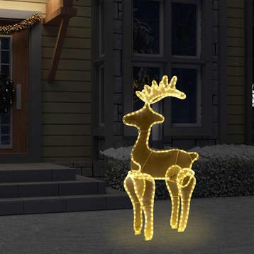 vidaXL Kerstversiering rendier met mesh 306 LEDs 60x24x89, Verzenden, Nieuw