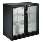 Barkoeler Zwart 198L | 2 Glasdeuren | 230V | Geforceerd |, Verzenden