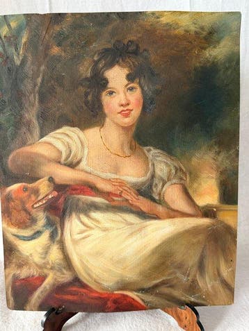 Franse school (XX) - Dama con Cane