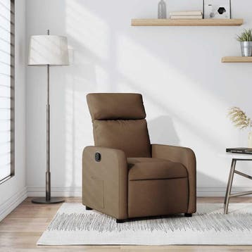 Fauteuil stof bruin | 47% korting | Retour deal, Huis en Inrichting, Fauteuils, Overige materialen, 125 tot 150 cm, Verzenden