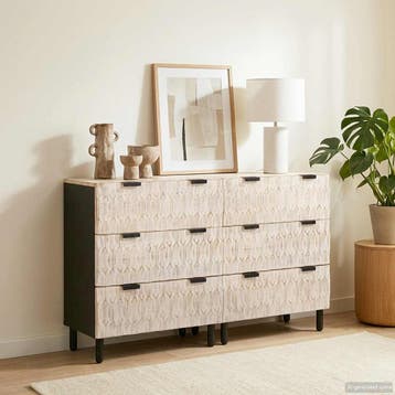 vidaXL Dressoir 2 st 60 x 33 x 75 cm Massief Mango Hout, Verzenden