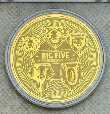 Togolees. 1500 Francs 2022 The Big Five, 1/200 oz, oro