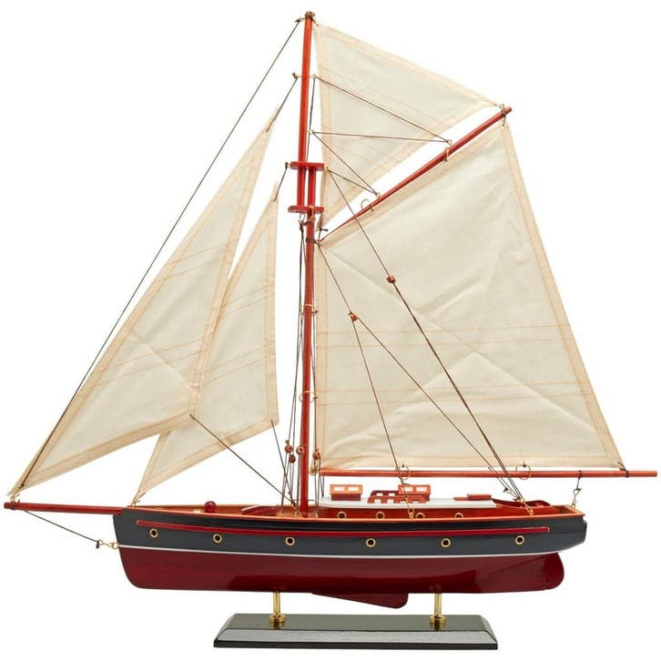 Zeilboot Model 58cm Donkerblauw, Hobby en Vrije tijd, Modelbouw | Boten en Schepen, Nieuw, Ophalen of Verzenden
