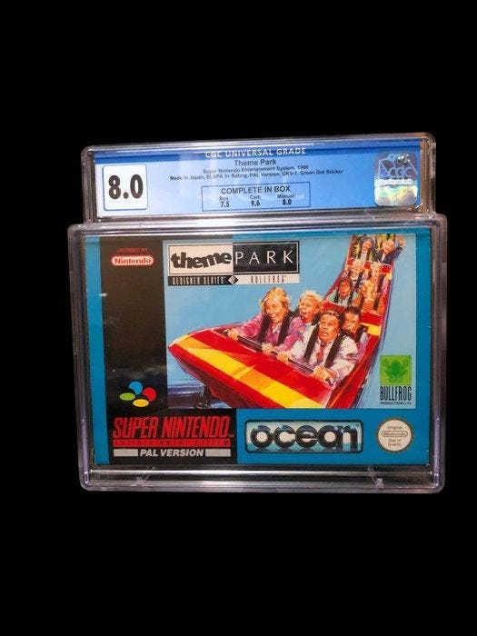 Nintendo - Snes - Theme Park 1996 (CIB) CGC 8.0 [Super, Consoles de jeu & Jeux vidéo, Consoles de jeu | Accessoires Autre