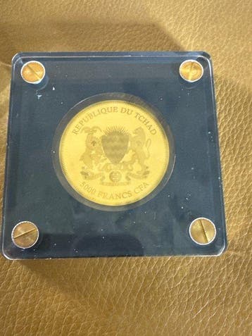 Tsjaad. 5000 Francs 2019 Springbock, 1/200 Oz (.999) (Zonder, Postzegels en Munten