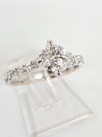 Bague de fiançailles - 18 carats Or blanc - 0.90ct. tw.