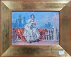 Ulisse Caputo (1872-1948) - Nobildonna su terrazzo in Costa