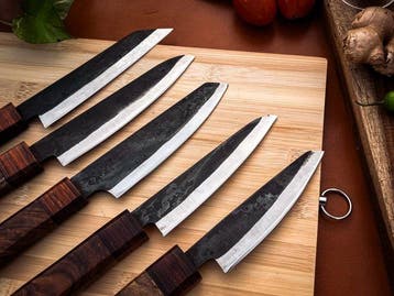 other - Keukenmes - Kitchen knife set - 706 - Staal, Hout,