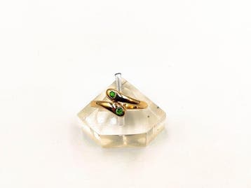 Ring - 18 karaat Geel goud - Tsavoriet