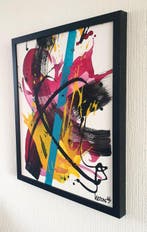 Liesens - Mixed emotions (handpainted on canvas) met lijst