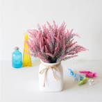 Kunst Boeket met Vaas - Lavendel Plastic Bloemen Luxe, Verzenden