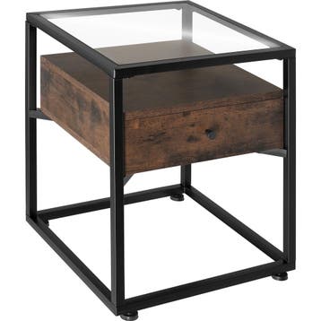 tectake Nachtkastje Preston 43x45x54,5cm - Industrieel hout, Huis en Inrichting, Verzenden, Nieuw
