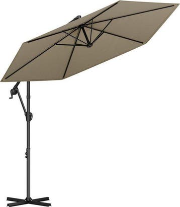 2dekans | LifeGoods Zweefparasol - Rond Ø300 cm - UPF 50+ en, Ophalen of Verzenden, Nieuw