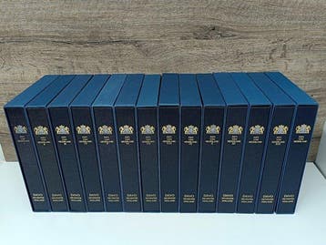 Accessoires - 14 Davo albums voor postzegelmapjes, Gestempeld