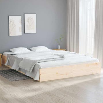 vidaXL Bedframe zonder matras massief hout 160x200 cm, Verzenden