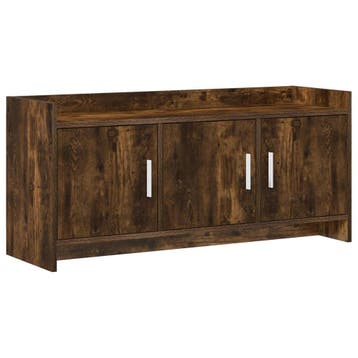 vidaXL TV Kast 102 x 33 x 47 cm Gerookt eiken Bewerkt hout, Verzenden, Nieuw