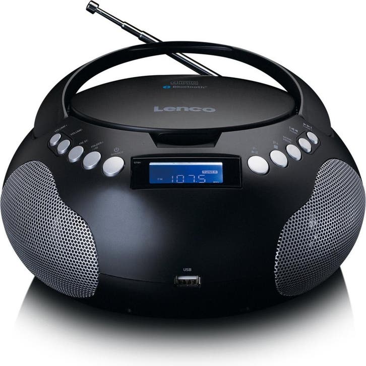 Lenco Radio op Batterijen - Draagbare Radio CD-speler met MP, Audio, Tv en Foto, Luidsprekerboxen, Nieuw, Verzenden