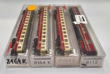 Fleischmann N - 8112, 8164 - Modeltrein personenwagonset (4)