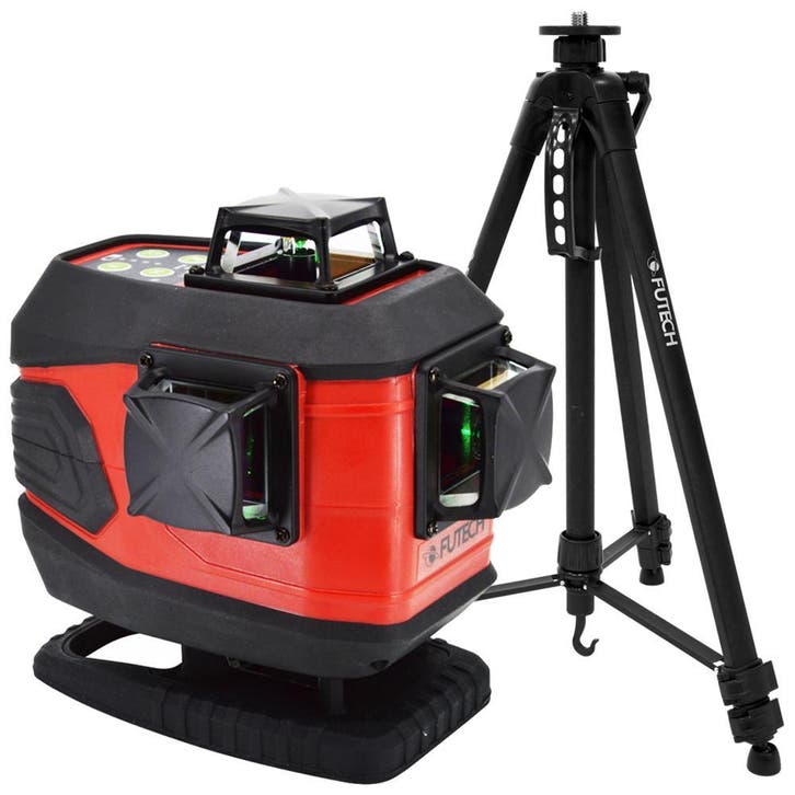 Futech MultiCross 4D Groen | 4x360° | SERVO | 1mm@10m | SET!, Doe-het-zelf en Bouw, Meetapparatuur, Nieuw, Ophalen of Verzenden