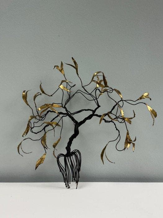Daniël dHaeseleer - sculptuur, Wandsculptuur en Palmboom -, Antiek en Kunst, Curiosa en Brocante