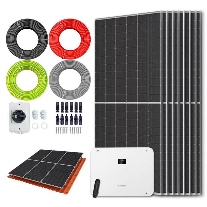 Zonnepanelen pakket voor schuindak - 5.8 kW - 8x 720, Bricolage & Construction, Panneaux solaires & Accessoires, Enlèvement ou Envoi