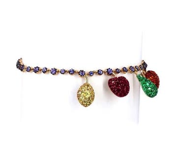 Bracelet de tennis - 14 carats Or jaune - 4.89ct. tw.