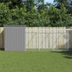 vidaXL Kippenhok met ren 165x659x181 cm staal lichtgrijs, Verzenden