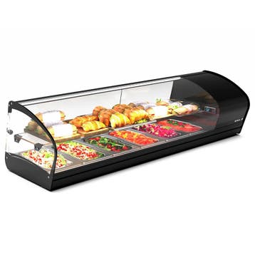 Tapasvitrine | SHARK | Zwart | 6x 1/3 GN | +2°C/+6°C |, Verzenden, Nieuw in verpakking