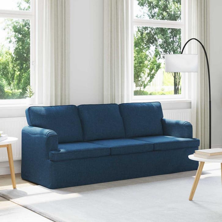 vidaXL bank / zetel Blauw 201 x 80 x 85 cm Stof, Huis en Inrichting, Zetels | Zetels, Nieuw, Verzenden