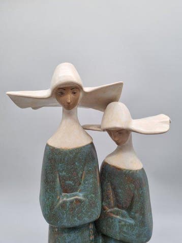 Lladró - Figure - Zwei Nonnen - Porcelaine, Antiek en Kunst