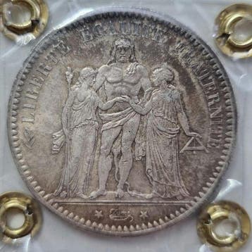 France. Republic. 5 Francs 1873, Postzegels en Munten