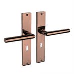 Ferro geveerd op schild sleutelgat 55mm PVD glanzend bron..., Ophalen of Verzenden, Nieuw, IJzer, Klink of Kruk