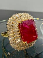 Sans prix de réserve - Bague Argent - 9.50ct. tw. Rubis