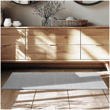 Kortpolig vloerkleed Soft Zone - 60 x 110 cm, grijs, Verzenden