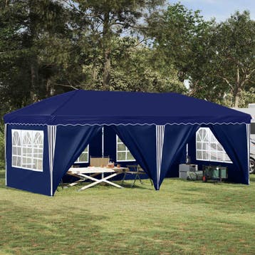 vidaXL Pop-up Feesttent 575 x 288 x 245 cm Blauw, Verzenden