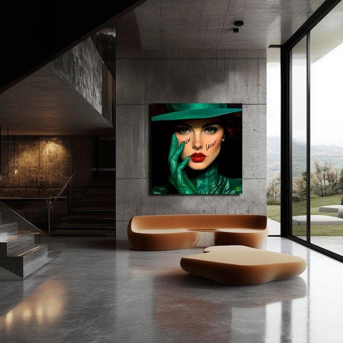 PLM-Art - Green Velvet, Antiek en Kunst, Kunst | Designobjecten