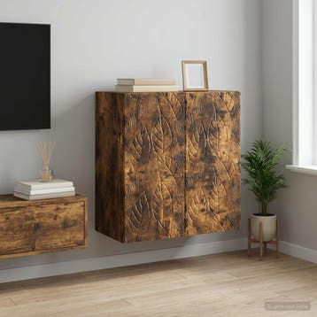 vidaXL Wandkast 59 x 31 x 60 cm Bewerkt hout Gerookt eiken, Verzenden, Nieuw