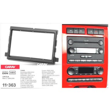 Facade Autoradio 2-Din Noir Pour Ford Edge Expedition Explor, Autos : Divers, Autoradios, Verzenden