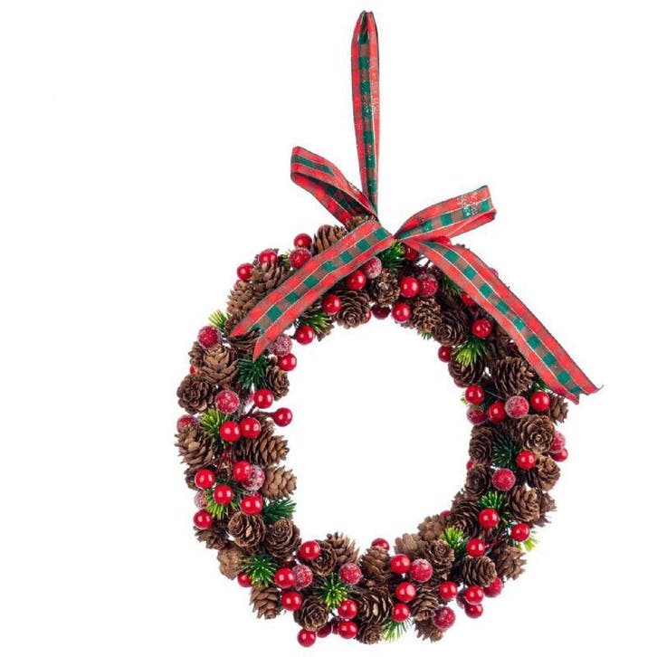 2dekans | Bizzotto Ilmy Ronde Kerstkrans - Ø 30 cm -, Diversen, Kerst, Ophalen of Verzenden