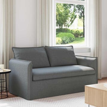 vidaXL bank / zetel Donkergrijs 156 x 82 x 85 cm Stof, Verzenden