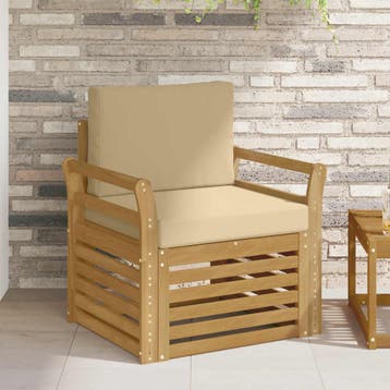 vidaXL Buiten bank set Polyester Wit, Verzenden, Nieuw