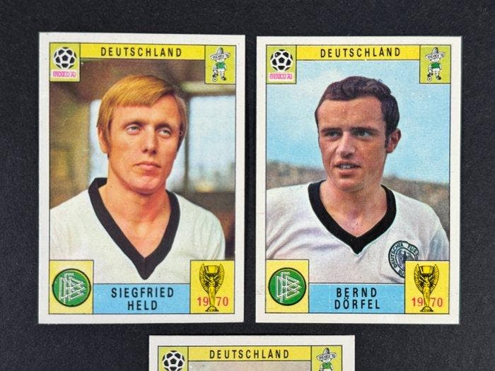 1970 Panini Mexico 70 World Cup, - Germany: Held, Dorfel,, Verzamelen, Stickers