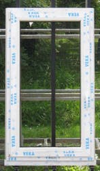 pvc raam , chassis , venster , kozijn 82 x 139 creme, 75 tot 150 cm, Kunststof, Raamkozijn, Nieuw