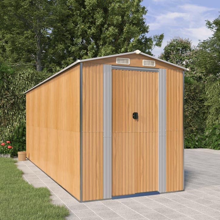 vidaXL Tuinschuur 192x523x223 cm gegalvaniseerd staal, Jardin & Terrasse, Abris de jardin, Envoi