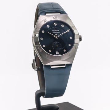 OMEGA - 34 mm, stainless steel on a leather strap -, Nieuw