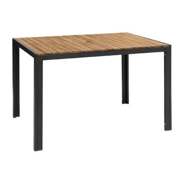 Tafel | Hout/Staal | Acaciahout Blad | Zwart Frame |, Verzenden, Nieuw in verpakking