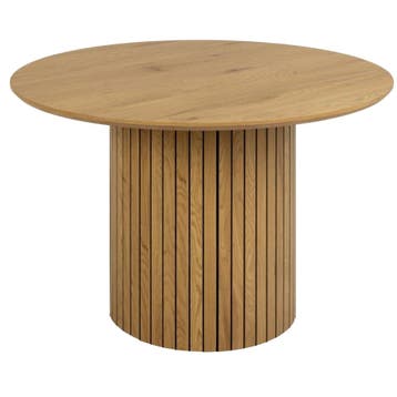 De Rebellenclub Tolne Eetkamertafel - Ø120 Cm - Eiken -, Japandi, 100 tot 150 cm, Verzenden, Eikenhout