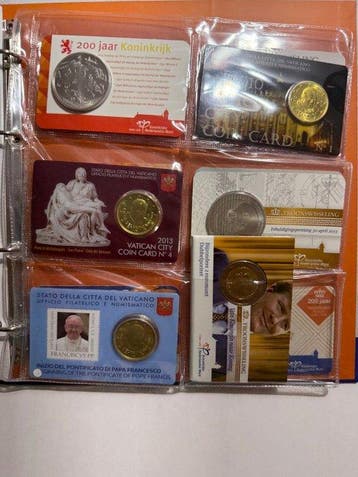 Nederland, Vaticaan. Coincard 2007/2016 (12 stuks) (Zonder