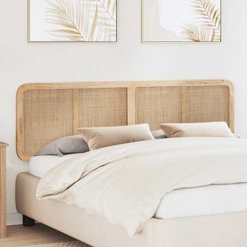 vidaXL Hoofdbord met hoofdeinde Naturel 180 x 55 x 3 cm, Huis en Inrichting, Verzenden, Nieuw